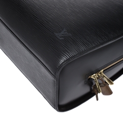 Pre Owned Louis Vuitton Black Epi Leather Sorbonne Bag 