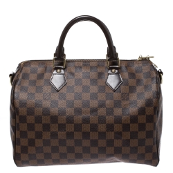 Pre Owned Louis Vuitton Damier Ebene Canvas Bandouliere Speedy 30