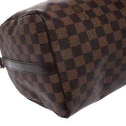 Pre Owned Louis Vuitton Damier Ebene Canvas Bandouliere Speedy 30