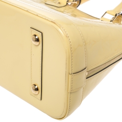 Pre Owned Louis Vuitton Vert Impression Monogram Vernis Leather Alma PM Bag