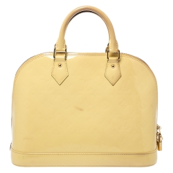 Pre Owned Louis Vuitton Vert Impression Monogram Vernis Leather Alma PM Bag