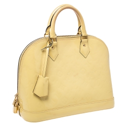 Pre Owned Louis Vuitton Vert Impression Monogram Vernis Leather Alma PM Bag