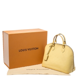 Pre Owned Louis Vuitton Vert Impression Monogram Vernis Leather Alma PM Bag