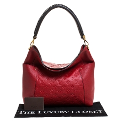 Pre Owned Louis Vuitton Cherry Empreinte Leather Bagatelle Bag