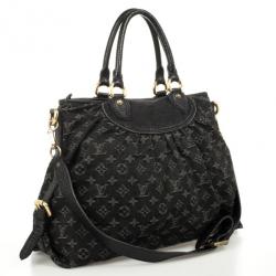 Pre Owned Louis Vuitton Monogram Denim Neo Cabby GM Tote