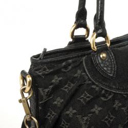 Pre Owned Louis Vuitton Monogram Denim Neo Cabby GM Tote