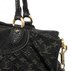 Pre Owned Louis Vuitton Monogram Denim Neo Cabby GM Tote