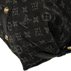 Pre Owned Louis Vuitton Monogram Denim Neo Cabby GM Tote