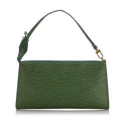 مملوكة مسبقًا Louis Vuitton Green Epi Leather Pochette Accessoires
