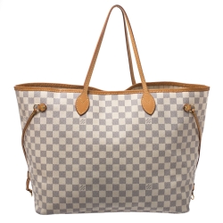 Pre Owned Louis Vuitton Damier Azur Canvas Neverfull GM Bag