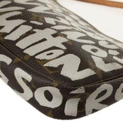 Pre Owned Louis Vuitton Monogram Limited Ed Stephen Sprouse Graffiti Pochette Accessoires