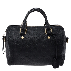 Louis Vuitton Blue Infini Monogram Empreinte Leather Speedy Bandouliere 25 Bag