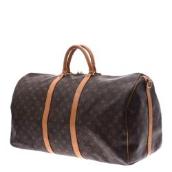 Pre Owned Louis Vuitton Monogram Canvas Keepall BandouliÃ¨re 55 Bag