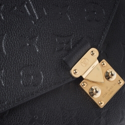 Pre Owned Louis Vuitton Black Monogram Empriente Leather Pochette Metis Bag
