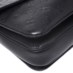 Pre Owned Louis Vuitton Black Monogram Empriente Leather Pochette Metis Bag