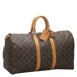 Pre Owned Louis Vuitton Monogram Canvas Keepall 45 Bag