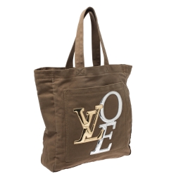 Pre Owned حقيبة يد لوي فيتون That's Love إصدار محدود كانفاس بنية كاكية