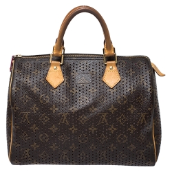 Pre Owned Louis Vuitton Fuchsia Monogram Perforated Canvas Limited Edition Speedy 30 Bag