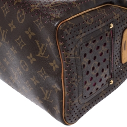 Pre Owned Louis Vuitton Fuchsia Monogram Perforated Canvas Limited Edition Speedy 30 Bag