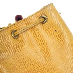 Pre Owned Louis Vuitton Yellow Epi Leather Petit Noe Bag