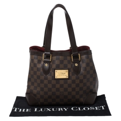 Pre Owned Louis Vuitton Damier Ebene Canvas Hampstead PM Bag