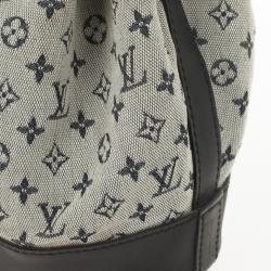 Pre Owned Louis Vuitton Blue Monogram Mini Lin Noelie Bag