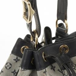 Pre Owned Louis Vuitton Blue Monogram Mini Lin Noelie Bag