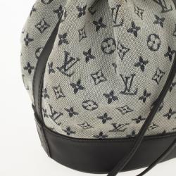 Pre Owned Louis Vuitton Blue Monogram Mini Lin Noelie Bag