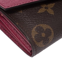 Pre Owned محفظة لوي فيتون متعددة الطيات سارة كانفاس مونوغرامية فوشيا