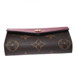 Pre Owned محفظة لوي فيتون متعددة الطيات سارة كانفاس مونوغرامية فوشيا
