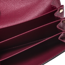 Pre Owned محفظة لوي فيتون متعددة الطيات سارة كانفاس مونوغرامية فوشيا