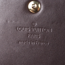 مملوكة مسبقًا Louis Vuitton Terre D'Ombre Vernis Monogram Sarah Continental Wallet