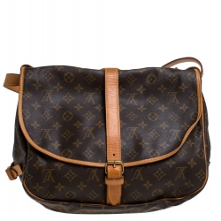 Pre Owned Louis Vuitton Monogram Canvas Saumur 35 Messenger Bag