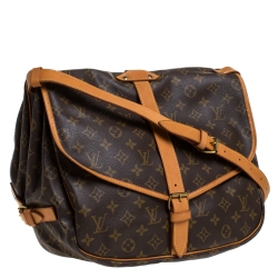 Pre Owned Louis Vuitton Monogram Canvas Saumur 35 Messenger Bag