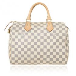 Pre Owned Louis Vuitton Damier Azur Speedy 30 