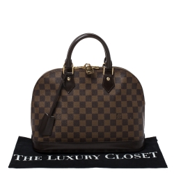 Pre Owned Louis Vuitton Damier Ebene Canvas Alma PM Bag