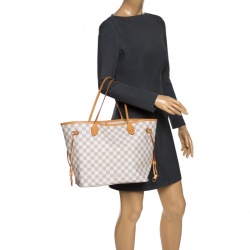 Louis Vuitton Damier Azur Canvas Neverfull MM Bag