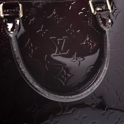 Pre Owned Louis Vuitton Amarante Monogram Vernis Alma GM Bag