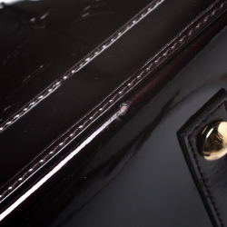 Pre Owned Louis Vuitton Amarante Monogram Vernis Alma GM Bag