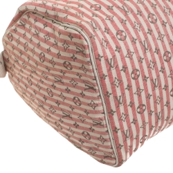 مملوكة مسبقًا حقيبة لوي فيتون ميني لين كرواسون سبيدي مونوغرامي بيضاء/ وردية 30