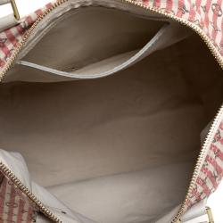 مملوكة مسبقًا حقيبة لوي فيتون ميني لين كرواسون سبيدي مونوغرامي بيضاء/ وردية 30