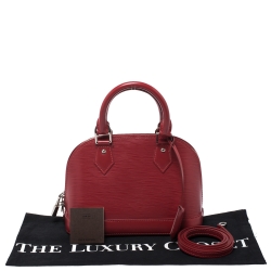 Pre Owned Louis Vuitton Rubis Epi Leather Alma BB Bag