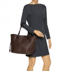 Pre Owned Louis Vuitton Damier Ebene Canvas Neverfull MM Bag