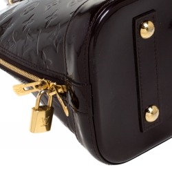 Pre Owned حقيبة لوي فيتون ألما جلد فيرنيه مونوغرامي عنابية PM