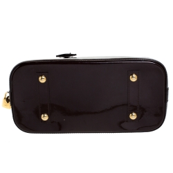 Pre Owned حقيبة لوي فيتون ألما جلد فيرنيه مونوغرامي عنابية PM