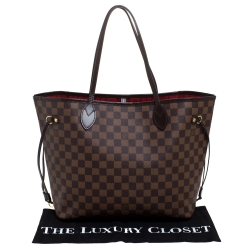 Louis Vuitton Damier Ebene Canvas Neverfull MM Bag