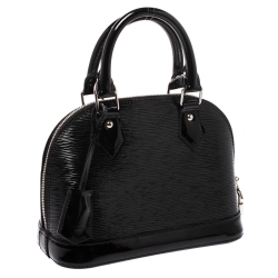 Pre Owned Louis Vuitton Black Electric Epi Leather Alma BB Bag