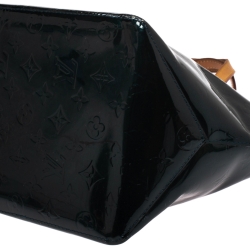 Pre Owned Louis Vuitton Bleu Nuit Monogram Vernis Bellevue PM Bag