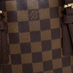 Pre Owned Louis Vuitton Damier Ebene Canvas Marais Bucket Bag 
