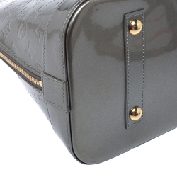 Pre Owned حقيبة يد لوي فيتون ألما جلد فرنيه مونوغرامي عنابي GM